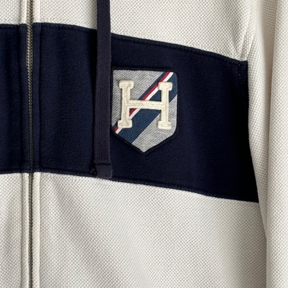 Tommy Hilfiger blue and white stripe full zip hoodie size M - Picture 4 of 16